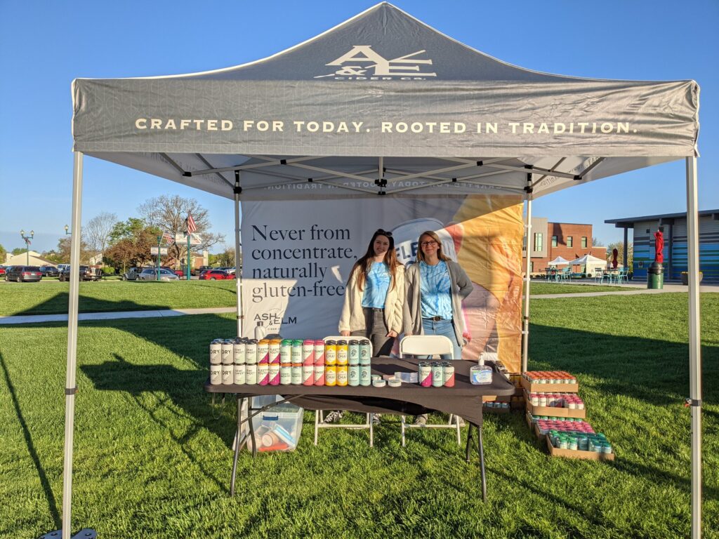 Ash & Elm tent at a farmers' market
